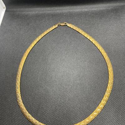 925 Italy gold dipped - omega style necklace