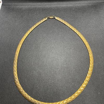 925 Italy gold dipped - omega style necklace