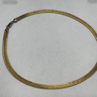 925 Italy gold dipped - omega style necklace