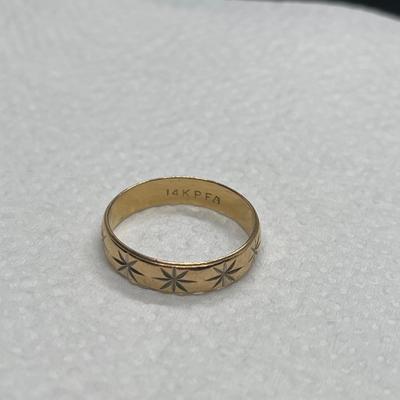 14k gold Fredrick Goldman band / ring. Sz 10.5