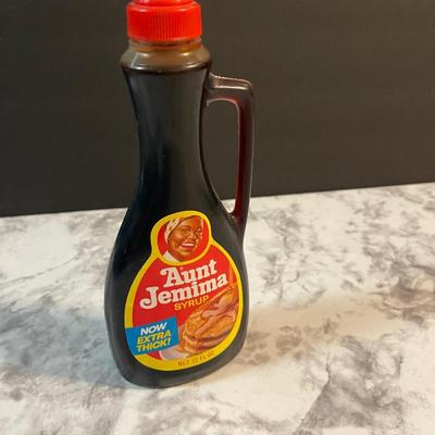 Collectors item - 1980s opened bottle of aunt Jemima Syrup