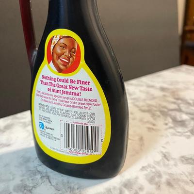 Collectors item - 1980s opened bottle of aunt Jemima Syrup