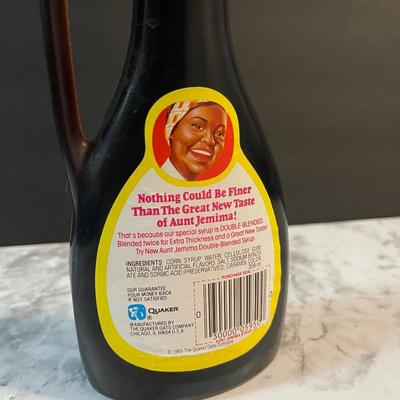 Collectors item - 1980s opened bottle of aunt Jemima Syrup