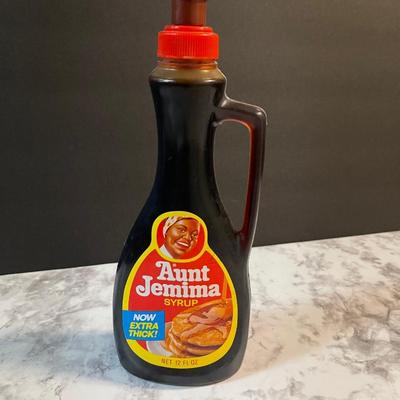 Collectors item - 1980s opened bottle of aunt Jemima Syrup