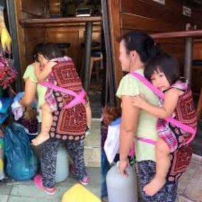 Traditional Thai Baby Carrying Embroidered Cotton Cloths (PB-RG)