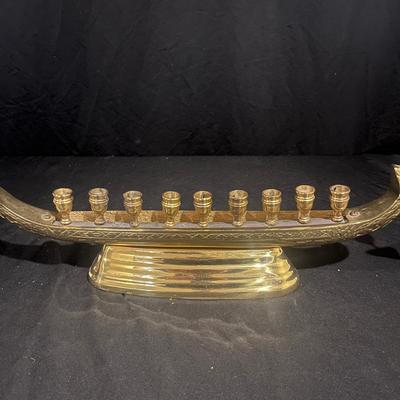 Suphannahong Brass Dragon Boat Menorah (BS-DW)