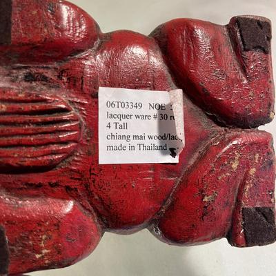 Two Carved Wooden Frogs (LR-MG)