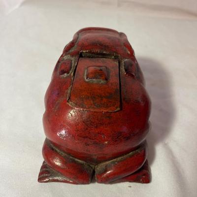 Two Carved Wooden Frogs (LR-MG)