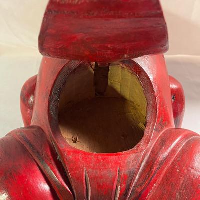 Two Carved Wooden Frogs (LR-MG)