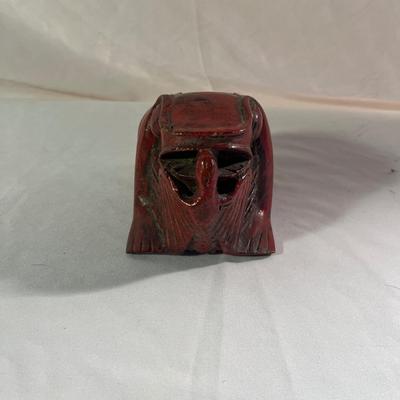 Two Carved Wooden Frogs (LR-MG)