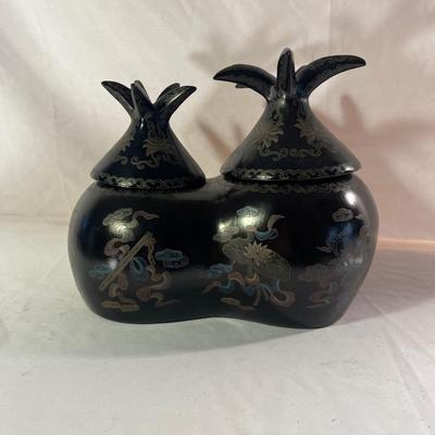 Asian Style Wooden Double Urn (LR-MG)