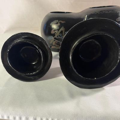 Asian Style Wooden Double Urn (LR-MG)