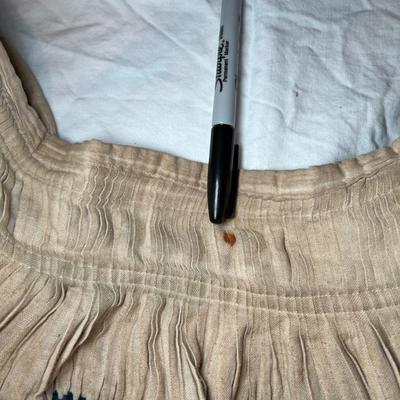 Pleated Traditional Cotton/Hemp/Dyed Batik Skirt (PB-RG)