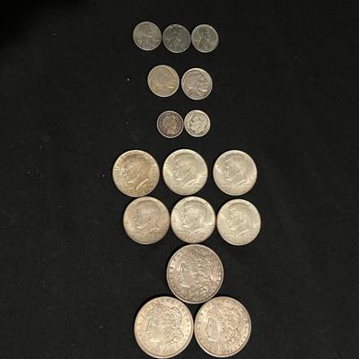 Morgan Silver Dollars, Kennedy Silver Dollars & More US Coins (LR-MG)