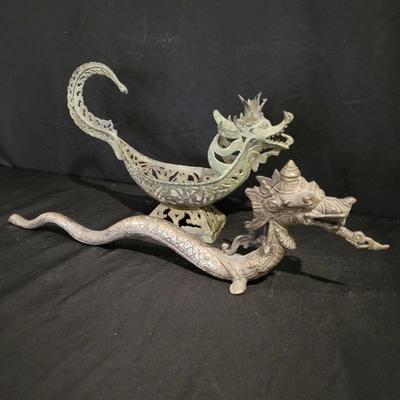 Metal Dragon Sculptures (BS-DW)