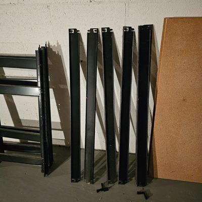 Two Sets of Black Metal Shelving (BS-JS)