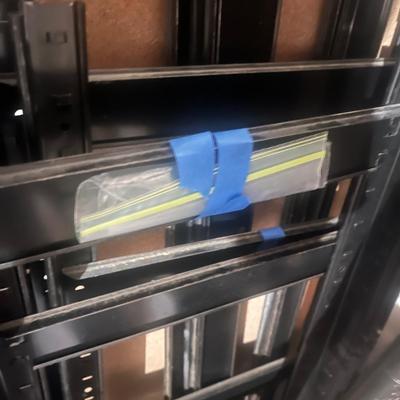 Two Sets of Black Metal Shelving (BS-JS)