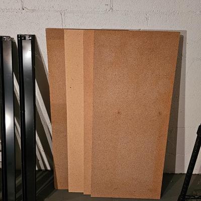 Two Sets of Black Metal Shelving (BS-JS)