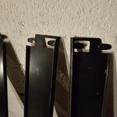 Two Sets of Black Metal Shelving (BS-JS)