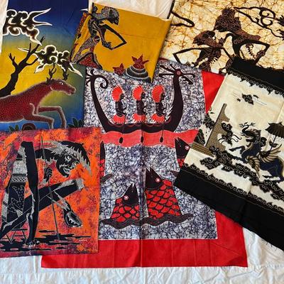 Modern Batik Fabric from Indonesia, incl. Signed Pieces (PB-RG)