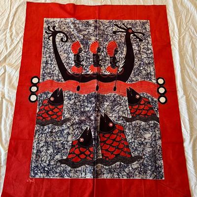 Modern Batik Fabric from Indonesia, incl. Signed Pieces (PB-RG)