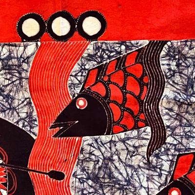 Modern Batik Fabric from Indonesia, incl. Signed Pieces (PB-RG)