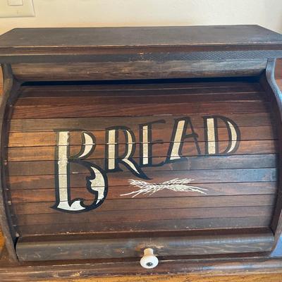 Vintage wood bread box