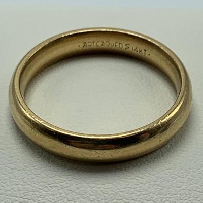 14K Yellow Gold Artcarved Band, 14K White Gold Band, & More (B1-HS)