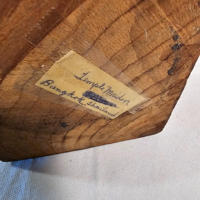 Pair of Wooden Carved Temple Maidens (BS-JS)