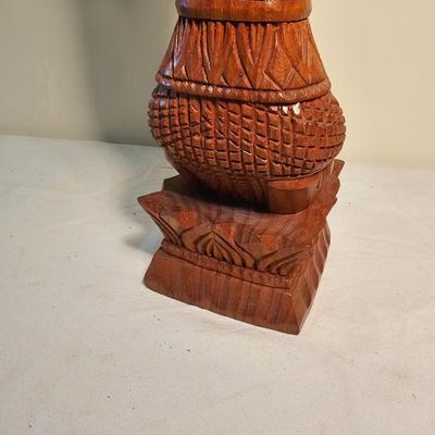 Pair of Wooden Carved Temple Maidens (BS-JS)