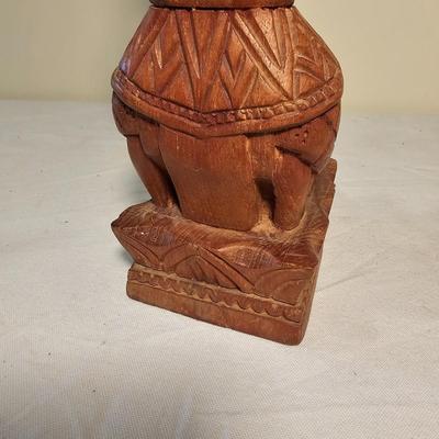 Pair of Wooden Carved Temple Maidens (BS-JS)