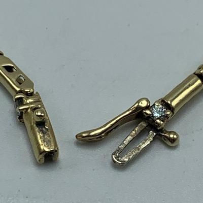 Two 14K Bracelets, including Diamonds (B1-HS)