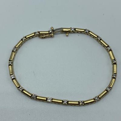 Two 14K Bracelets, including Diamonds (B1-HS)