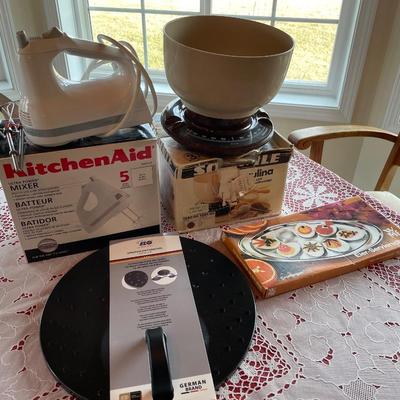 Kitchen Aid mixer, Soehnle bowl and more