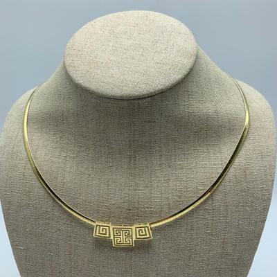 Three 14K Gold Omega Chain Necklaces with Pendants (B1-HS)