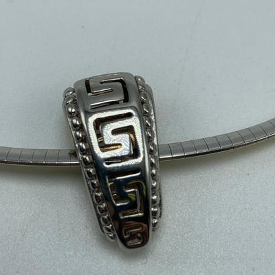 Three 14K Gold Omega Chain Necklaces with Pendants (B1-HS)