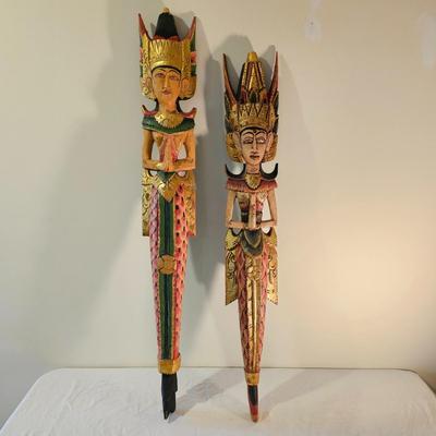 Rama & Sita Wooden Wall Sculptures (BS-JS)