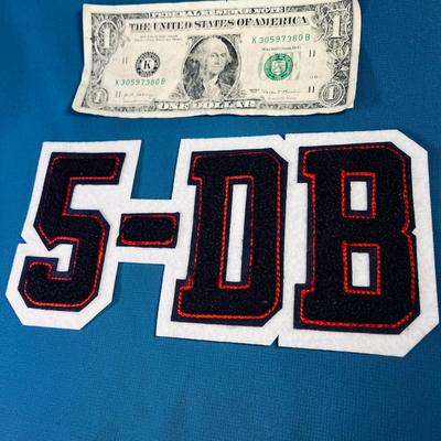 NEW, UNUSED RAISED EMBROIDERED LETTER JACKET NUMBER, LETTERS  "5-DB" 