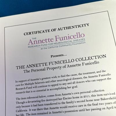 ANNETTE FUNICELLO COLLECTION LETTER OF THANKS FOR MICKEY MOUSE CLUB REUNION APPEARANCE