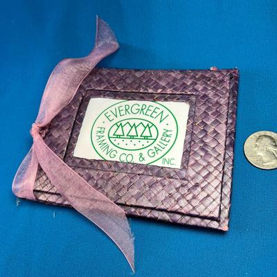 SPECIAL PURPLE BASKET WEAVE FRAME WITH SELF STAND AND GOSSAMER BOW