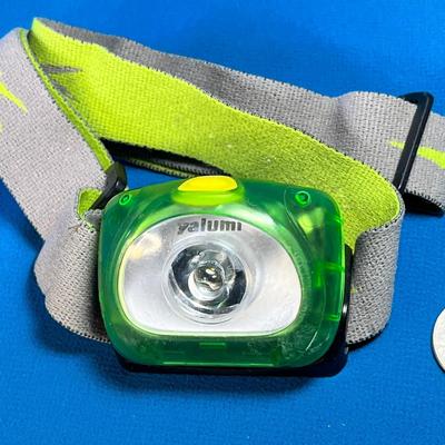 YALUMI HEAD LAMP FLASHLIGHT - 4 SETTINGS: LIGHT, BRIGHTER, FLASHING, OFF
