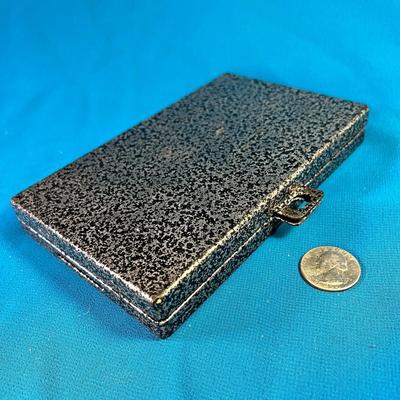 TEXTURED METAL STRONGBOX CASE WITH SLIT ON SIDE FOR PUTTING PAPERS, MONEY IN