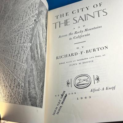 "THE CITY OF THE SAINTS" BOOK by RICHARD F. BURTON, EDITED B Y FAWN M. BRODIE