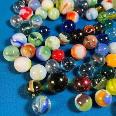 MASON JAR WITH MARBLES - 130+ COUNT