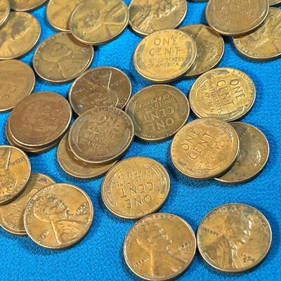 GROUP OF 40 PRE-1959 WHEATBACK PENNIES 
