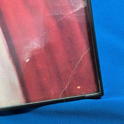 FRAMED PRINT OF JESUS IN RED ROBE 