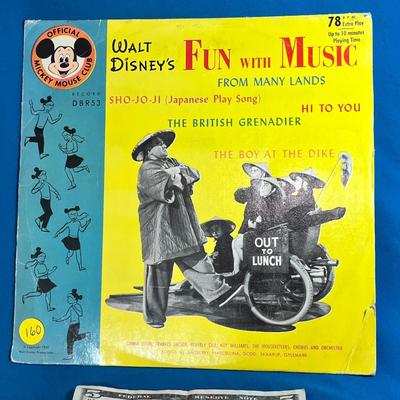 WALT DISNEY'S "FUN WITH MUSIC FROM MANY LANDS" 78rpm RECORD