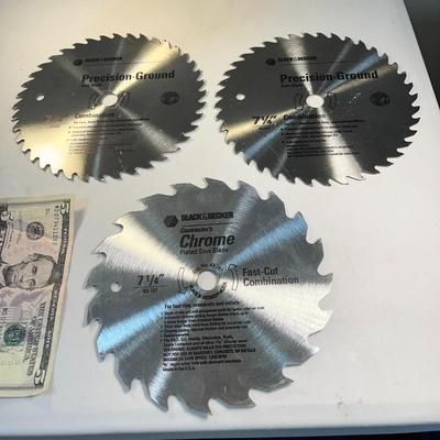 SET OF 3  BLACK & DECKER 7-1/4" CIRCULAR SAW BLADES
