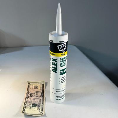 NEW TUBE OF PAINTER'S WHITE ACRYLIC LATEX CAULK 