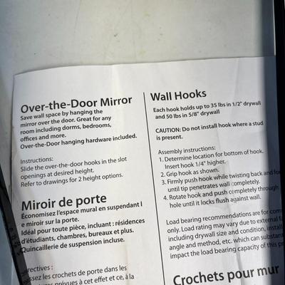 OVER-THE-DOOR PICTURE OR MIRROR HOOKS- PAIR
